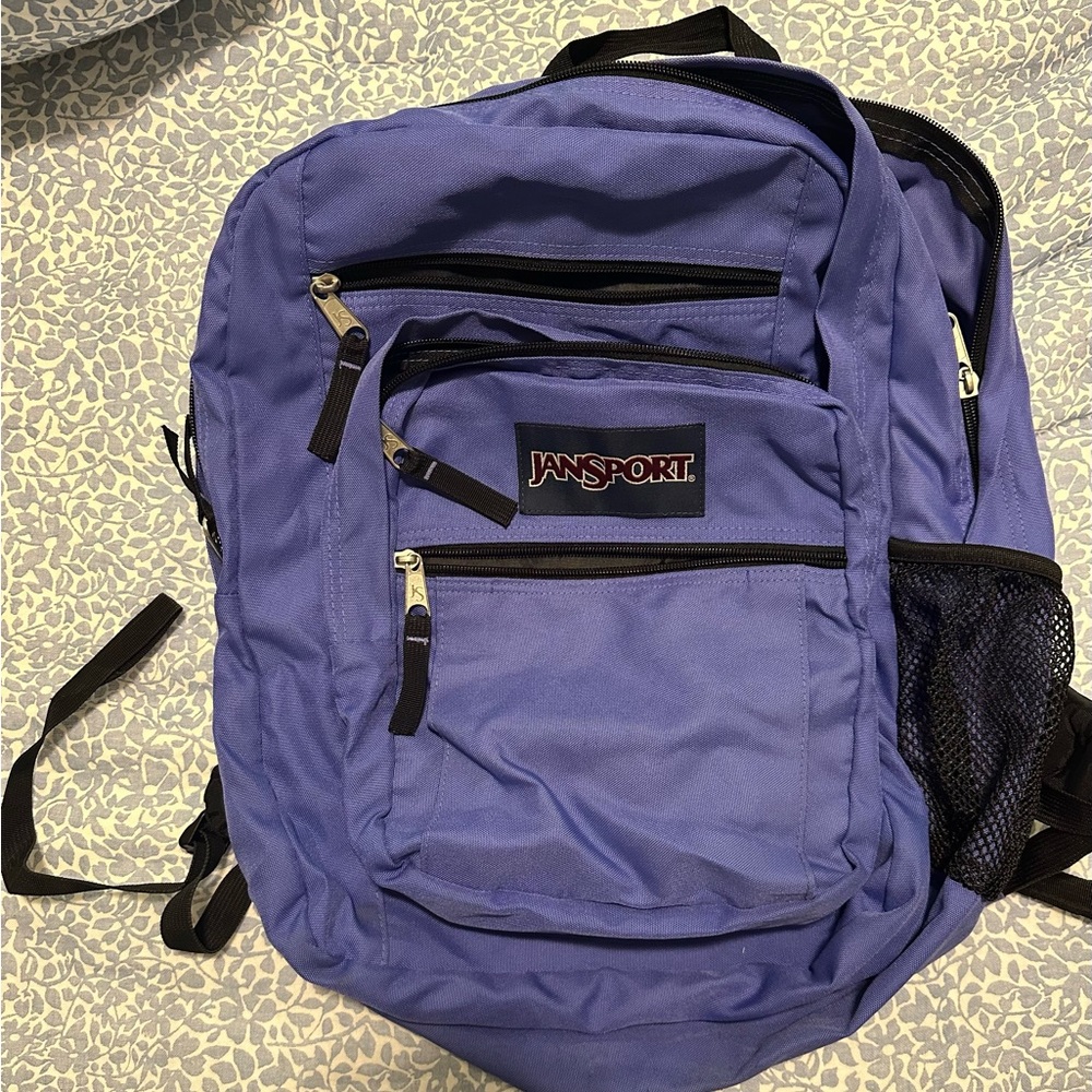 JanSport Blue Backpack with Two Compartments